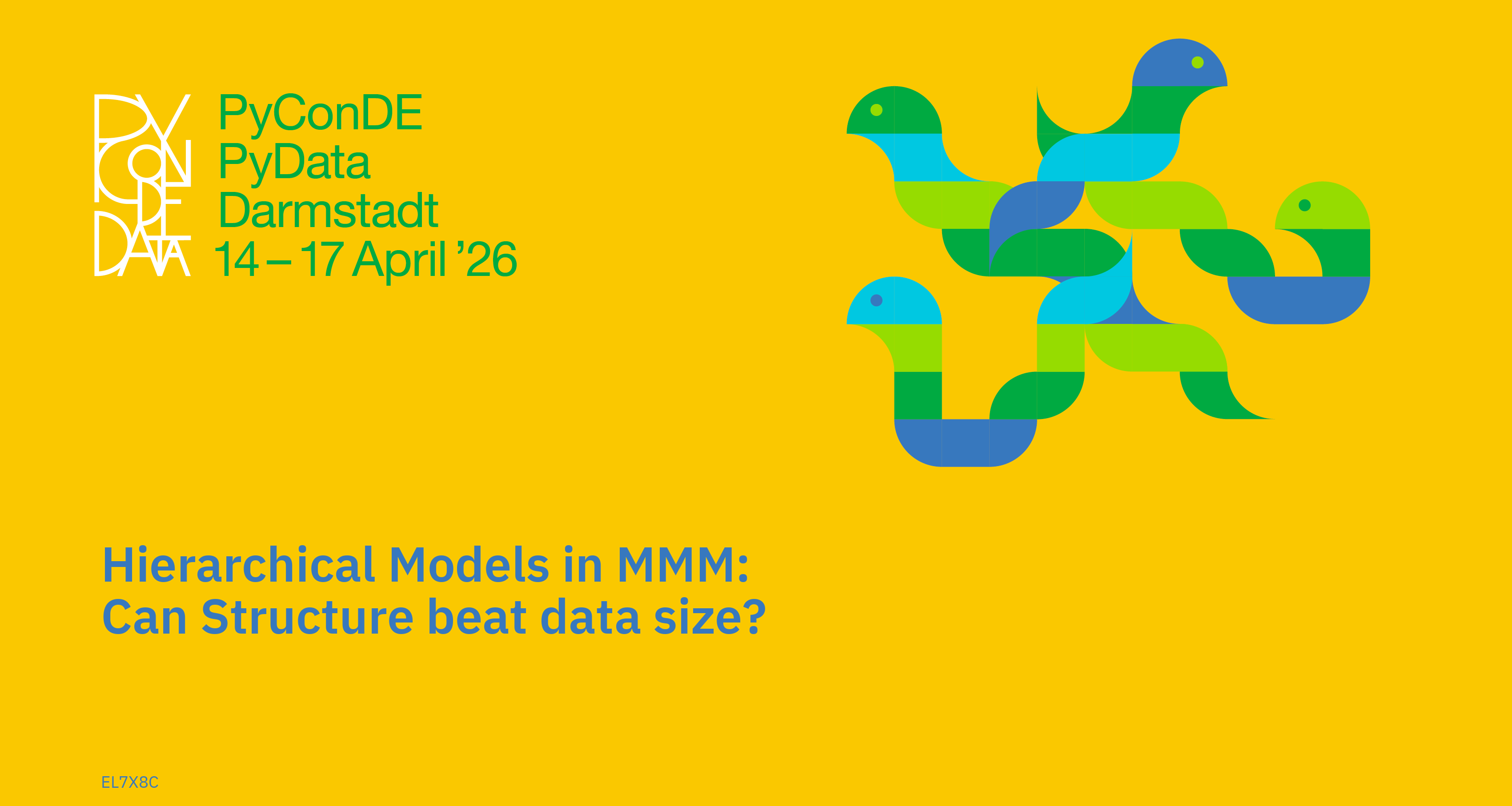 Social card for talk: Hierarchical Models in MMM: Can Structure beat data size?