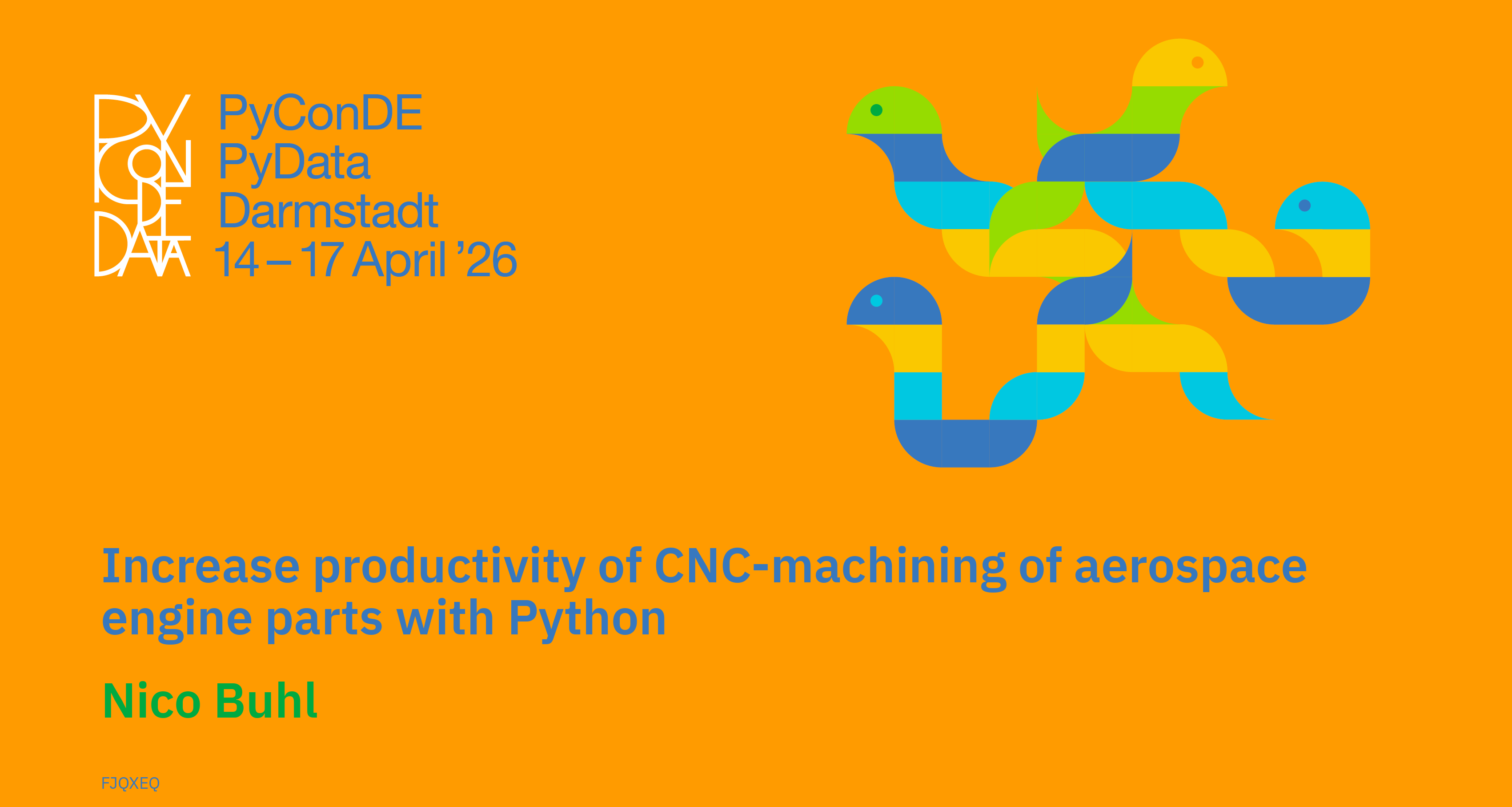 Social card for talk: Increase productivity of CNC-machining of aerospace engine parts with Python