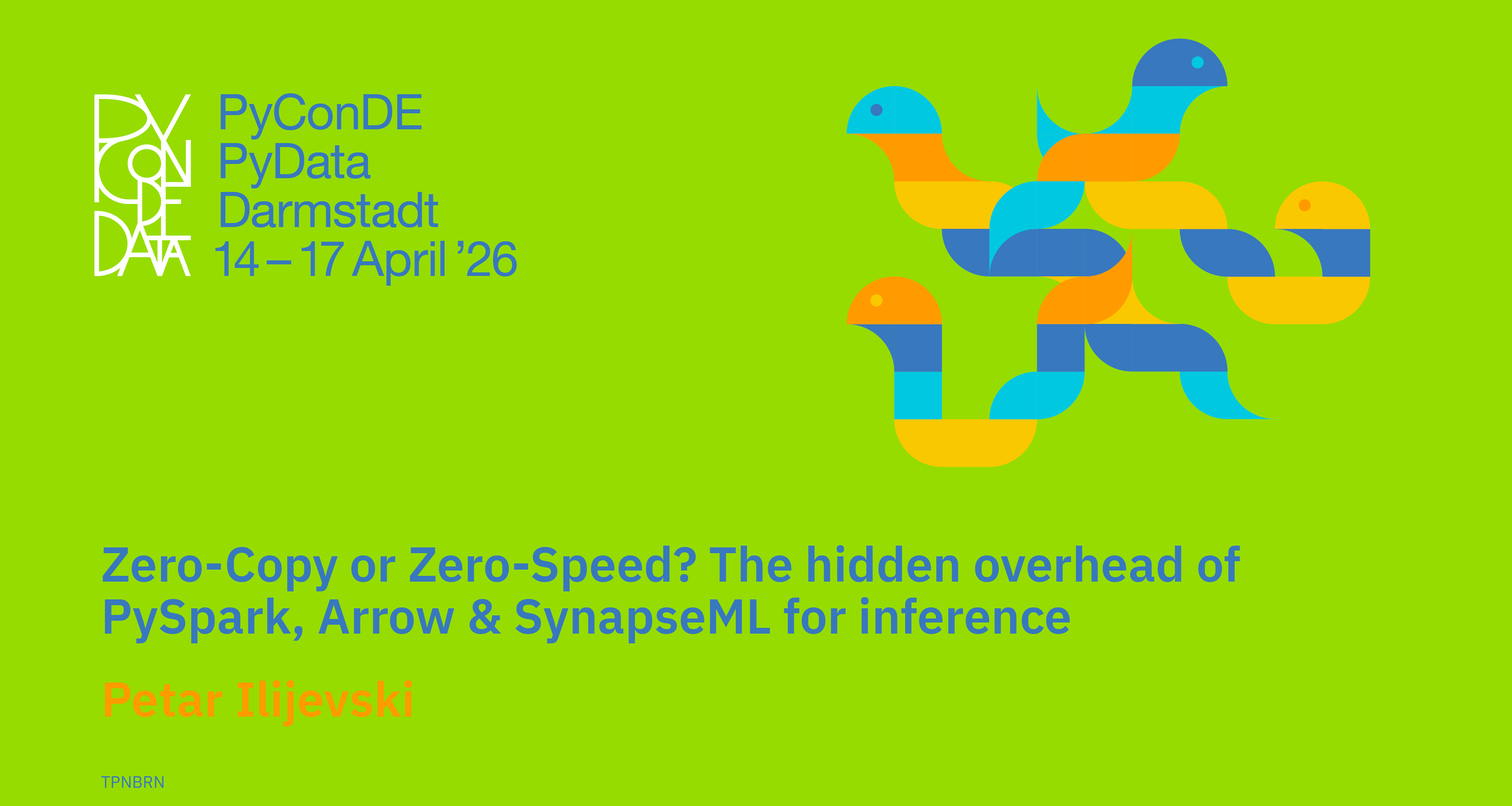 Social card for talk: Zero-Copy or Zero-Speed? The hidden overhead of PySpark, Arrow & SynapseML for inference