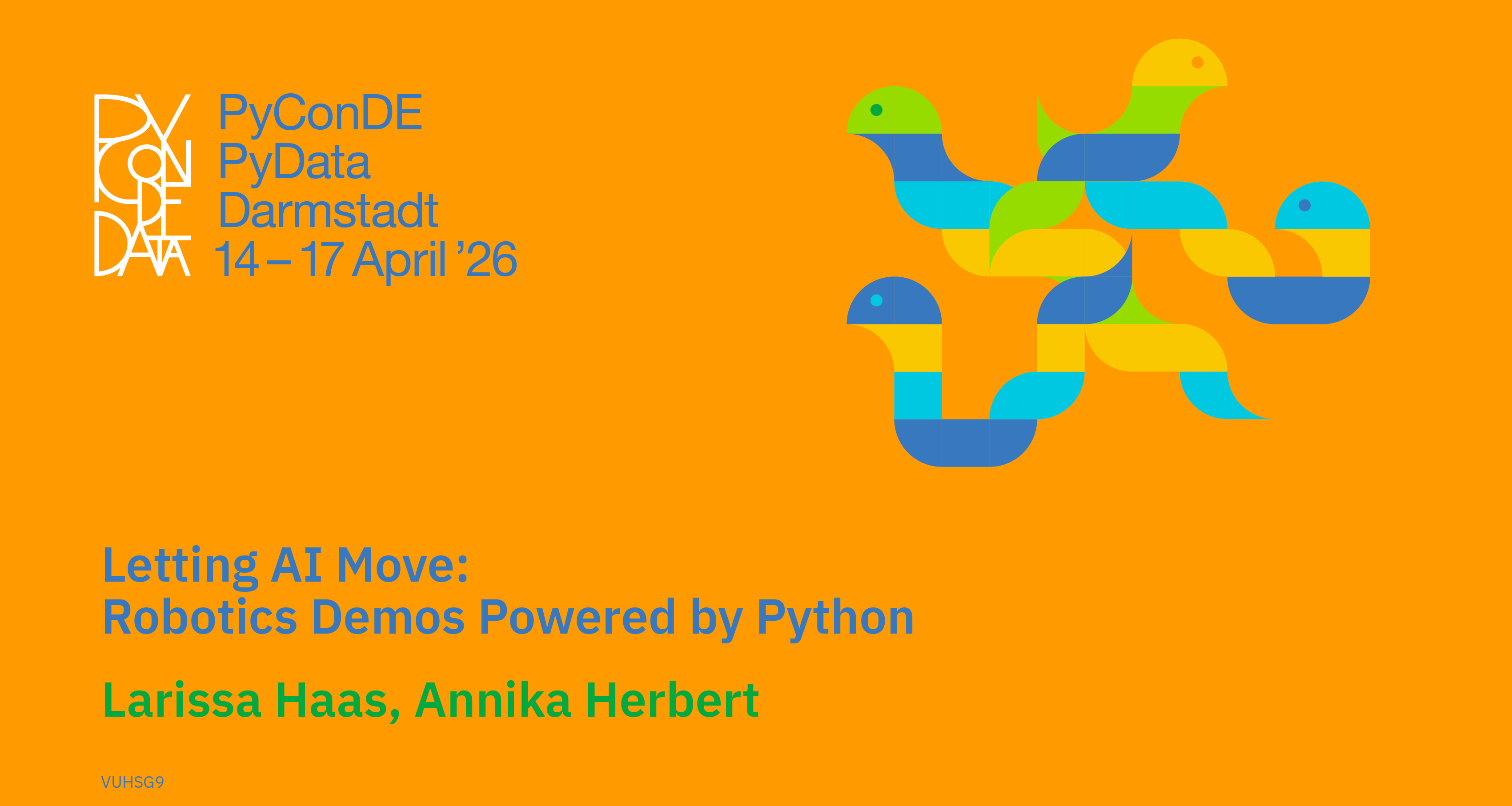Social card for talk: Letting AI Move: Robotics Demos Powered by Python