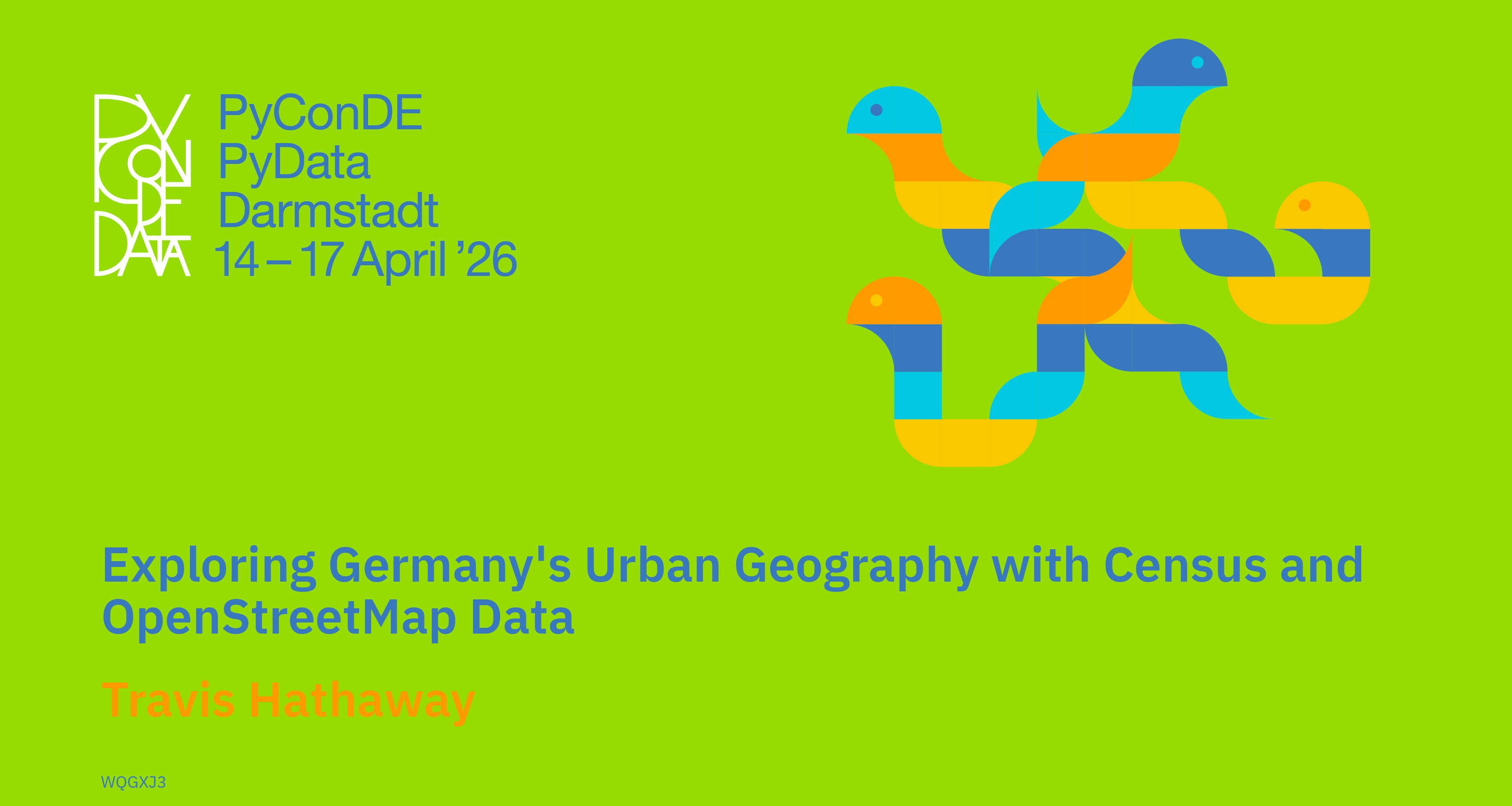 Social card for talk: Exploring Germany's Urban Geography with Census and OpenStreetMap Data